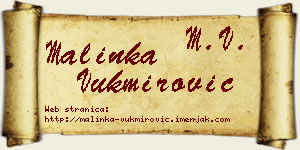 Malinka Vukmirović vizit kartica